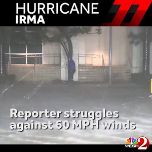 Reporter struggles against Hurricane #Irma winds in Miami. Track the storm here: http://bit.ly/2eE4H45 | WESH 2 News