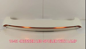 Rear roof Spoiler for 2010-2022 Toyota 4Runner Rear Spoiler W/High-Position Brake Lights Turn Signals for 5th gen 4Runner Factory Style Rear Roofline Spoiler with Tail Light (Blizzard Pearl)