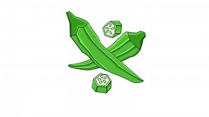 Download animated video of the okra vegetable icon for free