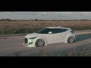 Hyundai Veloster NIA Splitter lip body kit sides and eyelids installed.