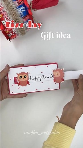 Kiss day gift idea | kiss day card tutorial