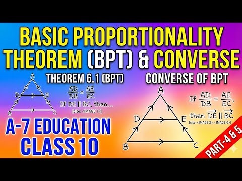 Triangle part-5 Basic proportionality theorem and Converse of the Bpt 10 class board last moment