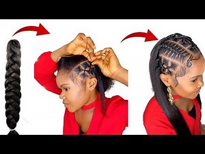 Omg😳 Elegant Crochet Hairstyle Using Braid Extension/ Beginner Friendly