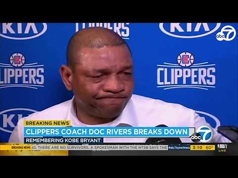 Doc Rivers breaks down at the news of Kobe Bryant's death | ABC7