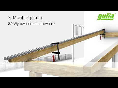 Montaż płyt z poliwęglanu komorowego Guttagliss - System KLEMMPROFIL - GUTTA