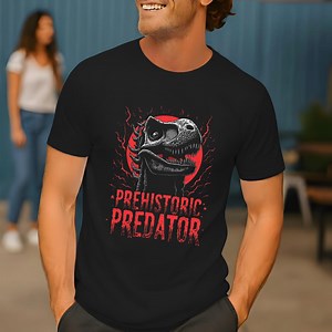 Fierce T-rex T-shirt Black Metal Band Tee With Red Lightning Design, Prehistoric Predator Gift for Dinosaur Lovers - Etsy