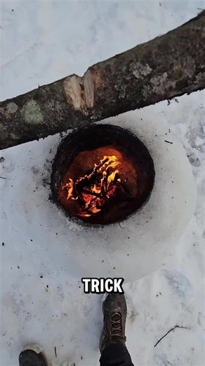 How to Build a Fire INSIDE Solid Snow