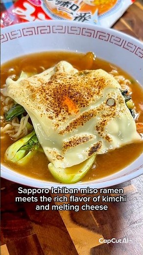 How to Make Sapporo Ichiban Miso Ramen 🍜 Kimchi & Cheese Upgrade 🔥