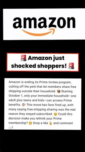 Amazon Prime Just Changed Everything 😱 Free Shipping Sharing Ends October 1! 🚨