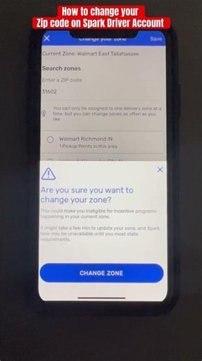 How to change zip code on Spark Account #spark #sparkdriver #waitlist #waitlisted #waitinglist#Spark
