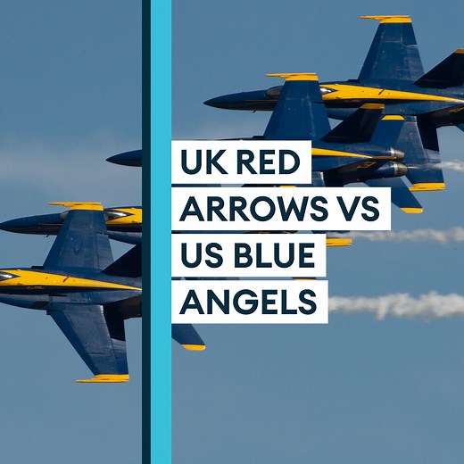 126K views · 1K reactions | Who do you think does it better ❓ The UK RAF Red Arrows  or the U.S. Navy Blue Angels ? ✈️ Watch and decide. 樂 | Forces News | Facebook