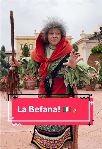 Buon Natale 🇮🇹 from the kindhearted witch, La Befana! 🎄🧹 #DisneyHolidays #EPCOT #LaBefana