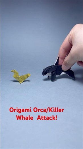 Origami Orca gets violent!) #origami#orca#killerwhale