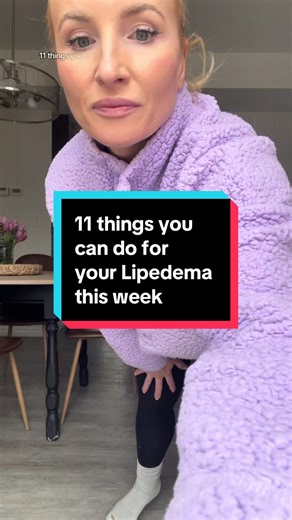 11 things you can do for your Lipedema this week 1.Put your legs up the wall for 5–10 minutes→ Supports lymph return calms the nervous system. 2.Walk daily (even 5–20 min) → Muscle contraction is one of the best pumps. 3.Hydrate like it matters→ Lymph is fluid dehydration slows everything down. 4.Practice slow nasal breathing (4–6 breaths/min)→ Shifts you out of fight-or-flight, where Lipedema thrives. 5.Wear compression; without guilt or pressure→ Think support/not punishment. 6.Dry brush or ge