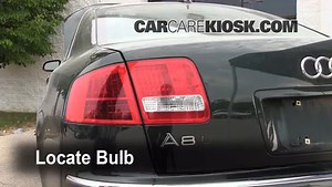 Tail Light Replacement on 2008 Audi A8 Quattro L 4.2L V8