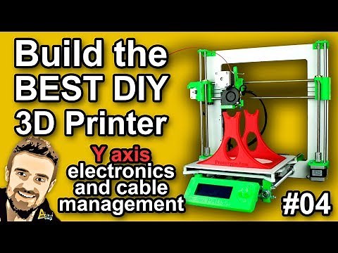Build the BEST DIY 3D Printer - Y axis electronics and cable management #04