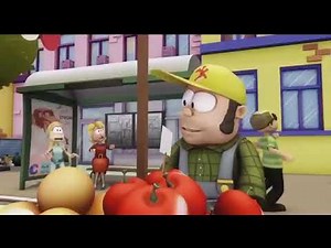 Garfield: The Crummy Car Chase Scene Where the Car Hits the Fruit Vendor's Push Cart