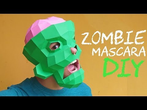 Cómo hacer una Máscara de Zombie con papel - Momuscraft