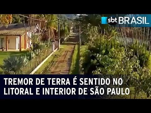 Tremor de terra é sentido no litoral e interior de São Paulo | SBT Brasil (16/06/23)