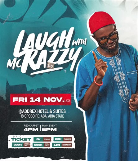 Anticipate the storming back of *Laugh with MC Razzy 2.0*💃💃it promises to be like something you have never witnessed 😂😂 Get ready to pick your tickets, it’s *TOTAL SHUTDOWN!!!*