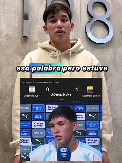 Apologies from Julio Coria, the Argentine under-17 player who made an offensive statement about C...