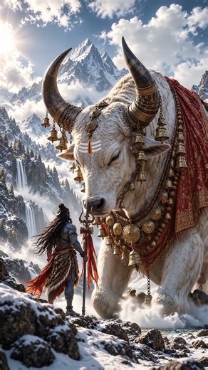 Nandi Bows Before Mahadev… When Strength Becomes Devotion 🔱 #HarHarMahadev