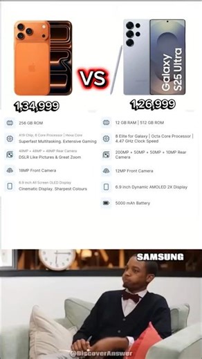 🔥 iphone 17 pro Max vs Samsung galaxy S25 ultra ⚡Comparison #iphone17promax #samsunggalaxys25ultra
