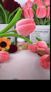 65K views · 1K reactions | Watch until the end!!!! tutorial for making tulips from feather wire #tulip #flower #tutorial #fyp | Fresh Graduate.id | Facebook