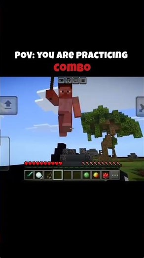 Pov ur practicing combo 🧏 #minecraft #gaming