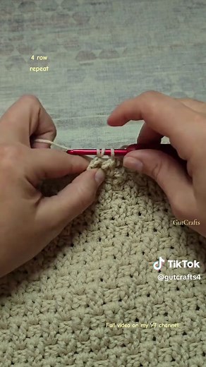 4 Row Repeat Wicker Crochet Pattern Tutorial
