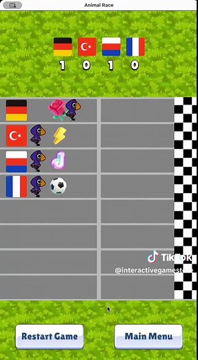 Interactive Animal Racing TikTok Game on Tiktoklivegames.com