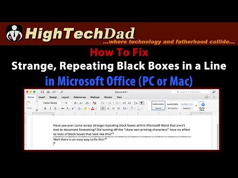 How to Fix Repeating Black Boxes in a Line in Microsoft Word