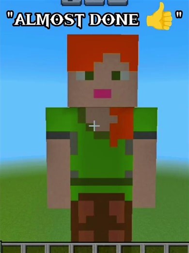 Minecraft game but I build a statue of a alex #minecraft #gaming #shorts #statueofalex
