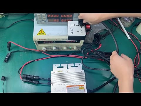 Y&H 3rd Generation 600W Grid Tie Micro Inverter Connect to Explain the Video Teaching