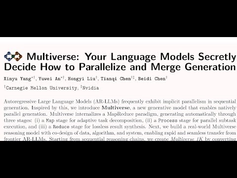 Multiverse: Your Language Models Secretly Decide How to Parallelize and Merge Generation