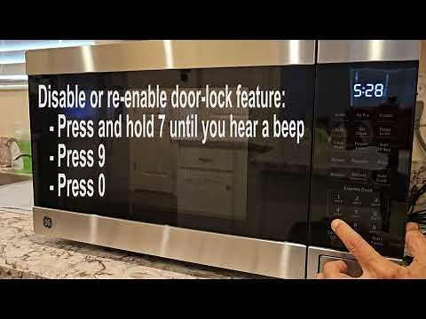 GE Microwave or 3-in-1 Device - Disable Child Door Lock Feature