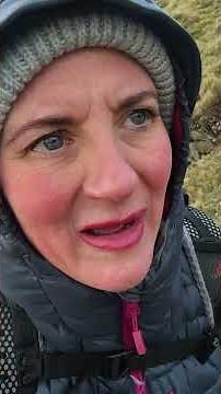 This winter hike almost broke me #hiking #mountains #snowy
