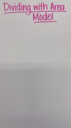 Dividing using area model! #fifthgrademath #teachersoftiktok #visuallearning