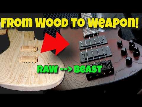 Building a Custom Bass Guitar From Scratch (Hot Wire Dark Inlaw 424)