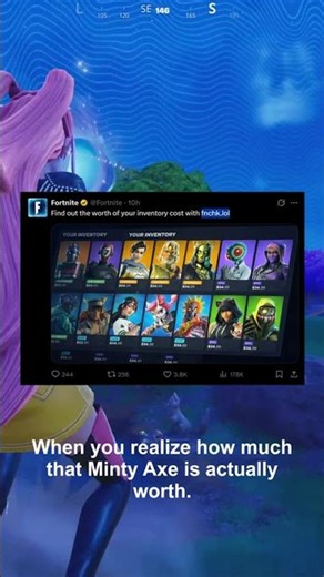 What's Your Fortnite Locker ACTUALLY Worth? 💸😱 #shorts #fortnite