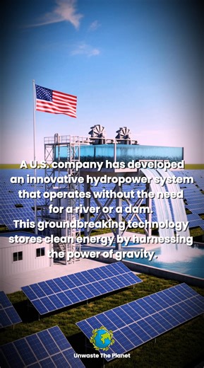 Gravity's Power, Reimagined for a Sustainable Future. An American startup has pioneered a form of dry land hydropower, using gravity and recycled water in a closed-loop system to generate continuous electricity — with no need for rivers or dams. This innovation brings reliable hydropower to arid, landlocked regions, redefining what's possible with water-based energy. The system works by pumping water uphill using solar or wind power, then releasing it through turbines when electricity is needed 