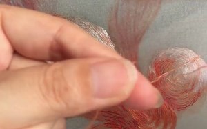 小鱼乱针绣针法教程