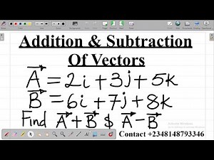 Addition and Subtraction of Vectors