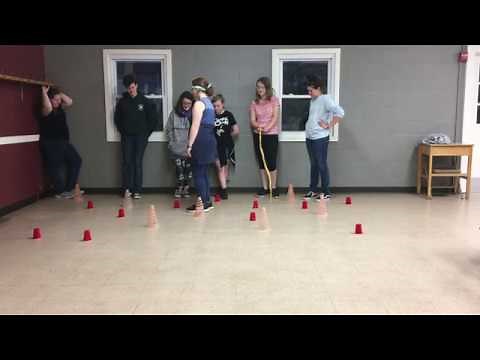 Minefield team building activity