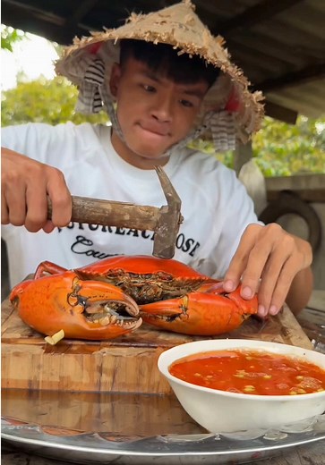 Con cua Cà Mau khủng lồ nữa nè ae ơi #thieunhatnguyen #mukbang | mukbangs food