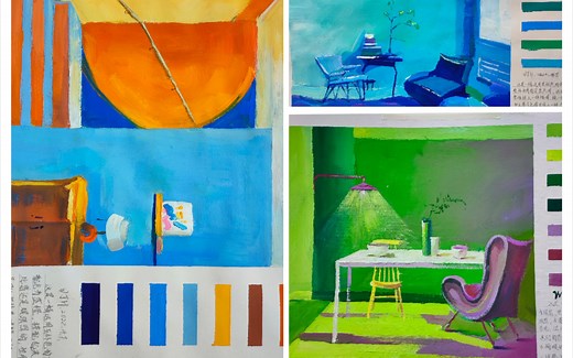 【大一色彩】类似色 对比色 互补色的运用