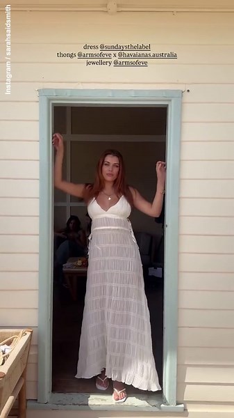 Sarah Said Smith stuns in a sheer cream dress