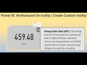 Power BI: Workaround On tooltip | Create Custom tooltip
