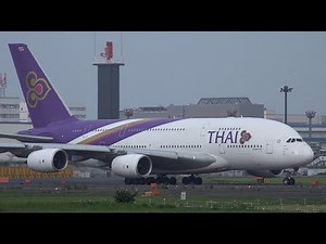 Thai Airways Airbus A380 HS-TUD Takeoff from NRT RWY 16R
