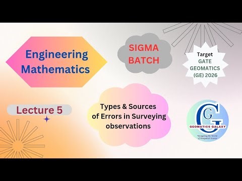 SIGMA Batch| Gate GE 2026| Types & Sources of Errors| Blunders, Systematic & Random| Natural & Human